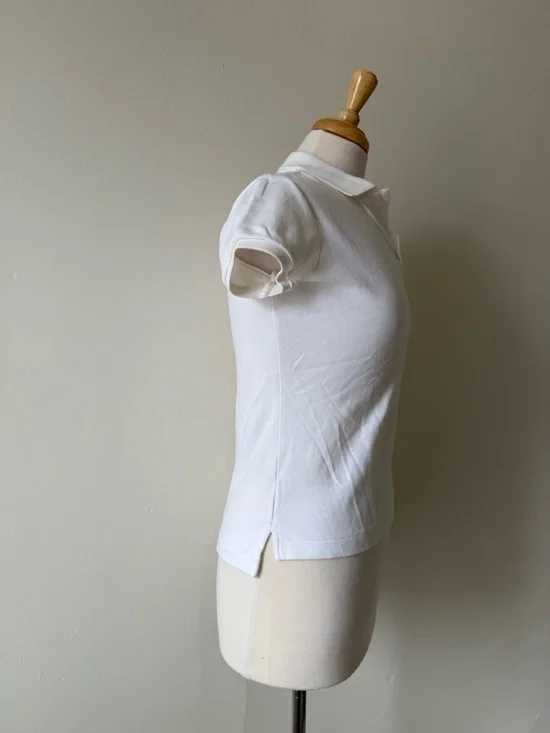 Ralph Lauren Sport White Polo Shirt Classic Fit Size M Y2K - Picture 6 of 8